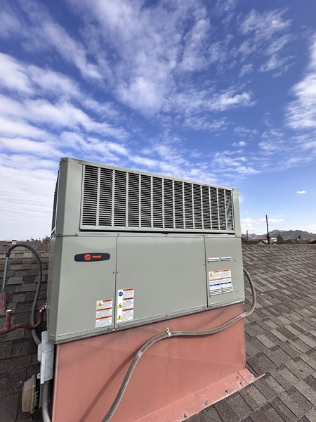 AC unit located on a roof